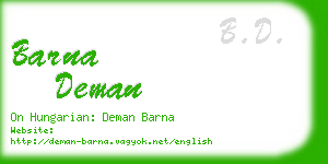 barna deman business card